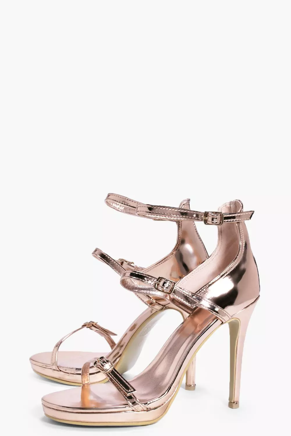 Three strap best sale barely there heels